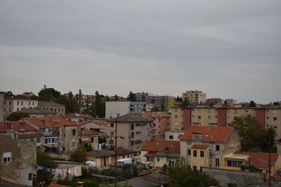 Buildings in city against sky