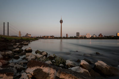 View of buildings with city in background