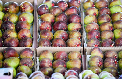 Full frame shot of figs for sale in market