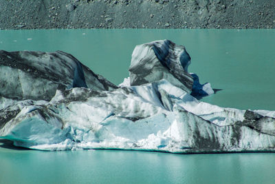 Scenic view of frozen sea