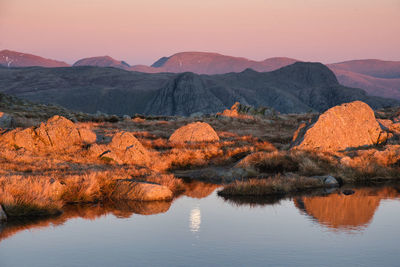 Sunset at three tarns, langdale