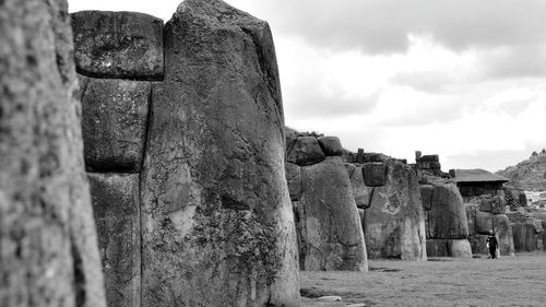 Old ruins against cloudy sky