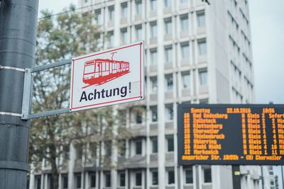 Close-up of road sign