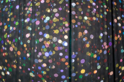 Defocused image of illuminated lights