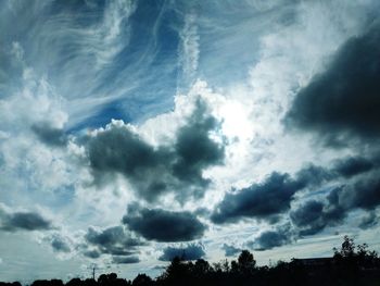 Low angle view of clouds in sky