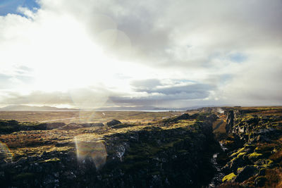 Scenic view of  landscape against sky