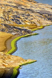 High angle view of lake