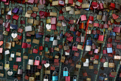 Lockers on a bridge