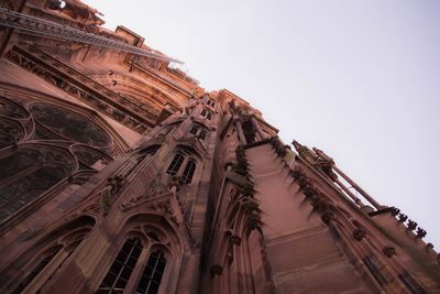 Low angle view of built structure against clear sky