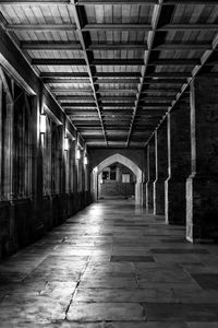 Empty corridor in building