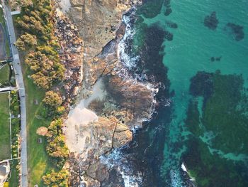 High angle view of sea