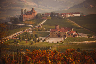 High angle view of townscape