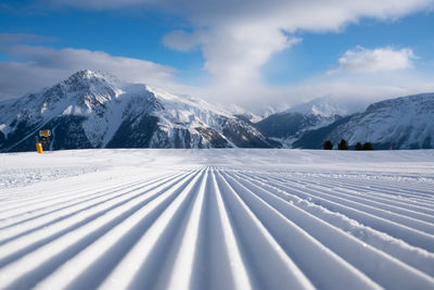 Snow covered land