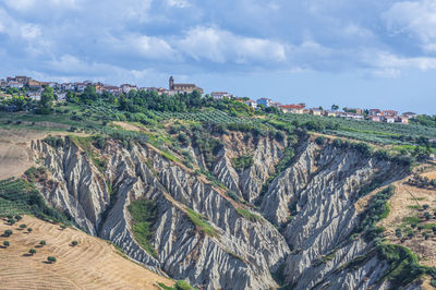 Panorama of atri with its beautiful badlands