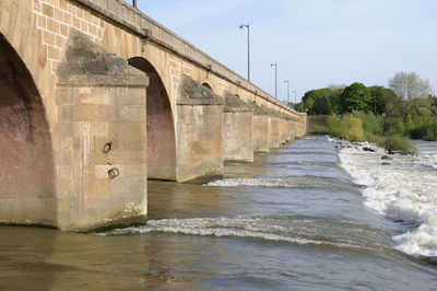 Bridge over river against sky