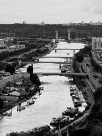 High angle view of cityscape