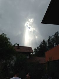 Sun shining through clouds