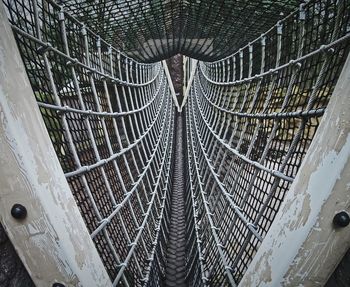 Narrow footbridge