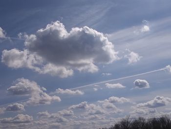 Low angle view of clouds in sky