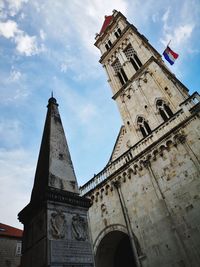 Low angle view of historic building against sky