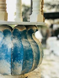 Close-up of column against sky