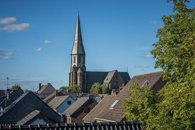 Low angle view of building against sky