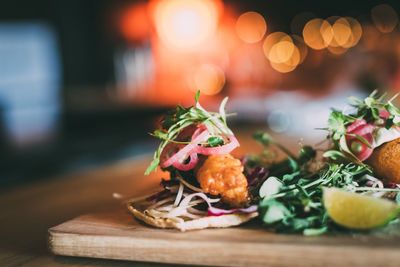 Close-up of vegetables on table