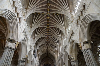 Low angle view of ceiling in historic building