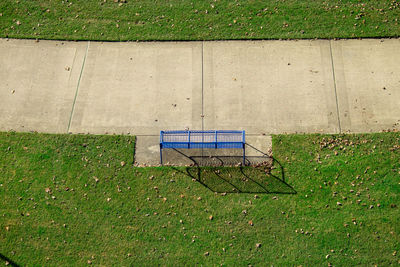 High angle view of grass