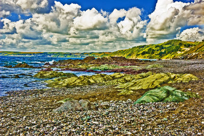 Scenic view of calm sea against sky