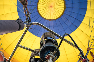 Low angle view of hot air balloon