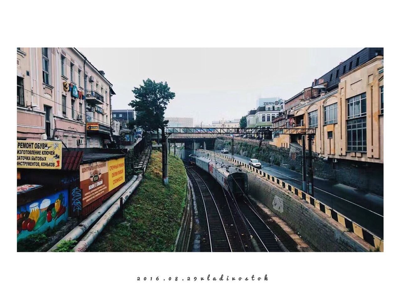 HIGH ANGLE VIEW OF RAILWAY STATION