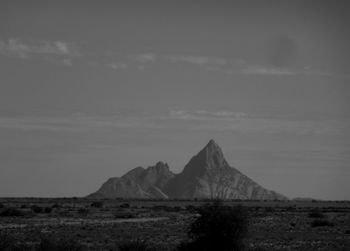 Scenic view of desert against sky