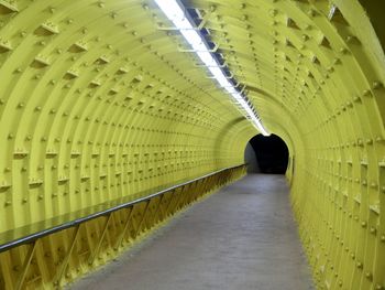 Empty illuminated tunnel