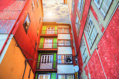 Low angle view of buildings against sky