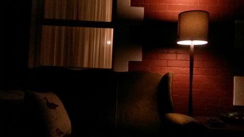 Close-up of illuminated lamp