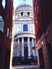 Low angle view of historical building