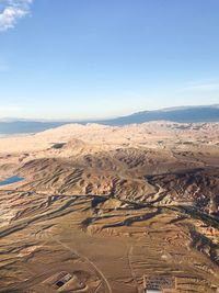 High angle view of a desert