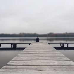 Pier on lake