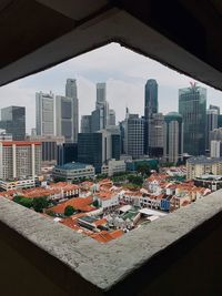 Buildings in city against sky