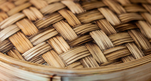 Full frame shot of wicker basket