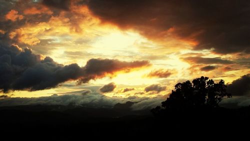 Scenic view of landscape against cloudy sky