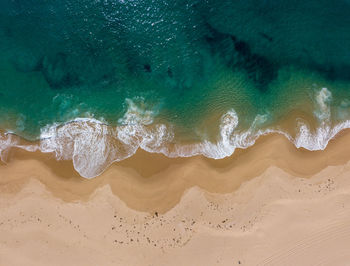 High angle view of beach