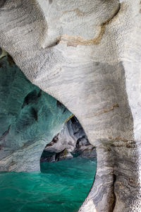 Rock formation in sea