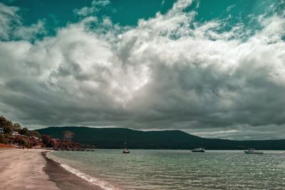 Scenic view of sea against sky