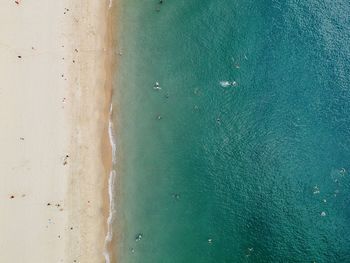 High angle view of beach