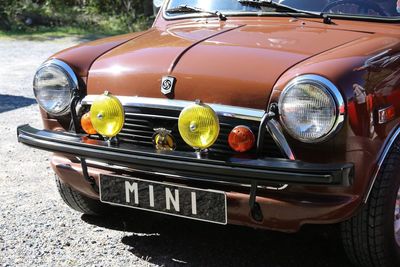 Close-up of vintage car