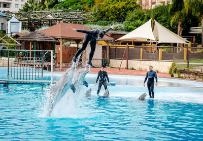 People in swimming pool