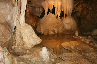 Full frame shot of rocks in cave