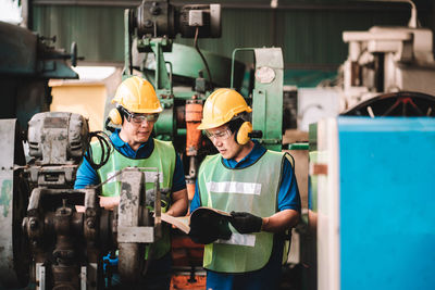 People working in factory